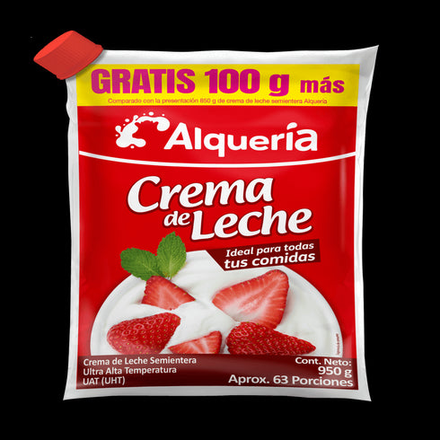 crema leche alqueria 850g gratis 100g